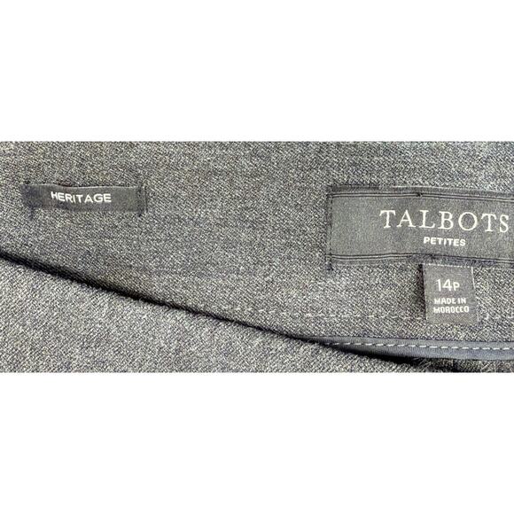 Talbots Pants Womens 14P Gray Heritage High Rise Straight Leg Dress Pants - Picture 4 of 7